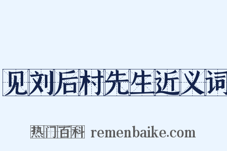 见刘后村先生近义词是什么意思的图片